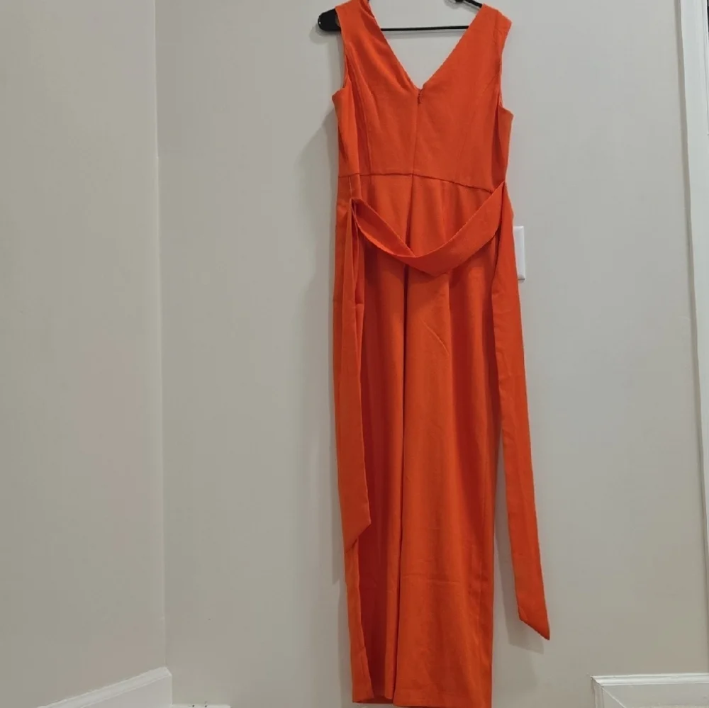 INC International Concepts Vivid Orange Jumpsuit **NWOT** - Picture 3 of 8